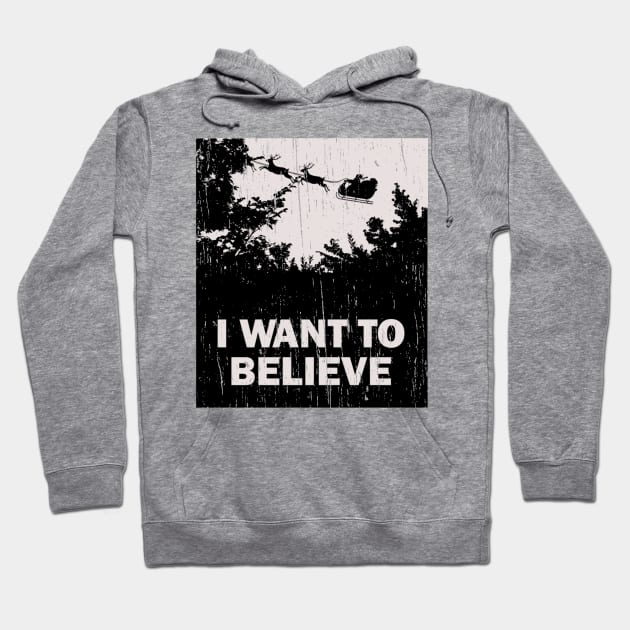 I Want to Believe in Santa Claus Hoodie by focodesigns